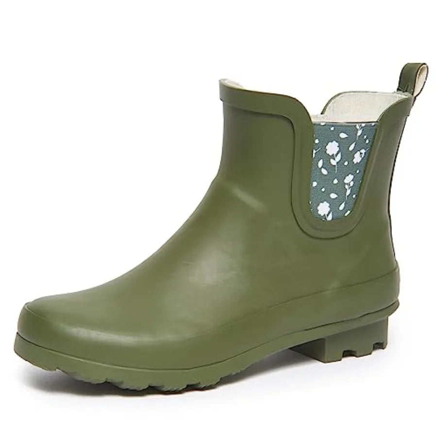 Laura Ashley Women's Waterproof Mid Cut Ankle Rain Boots