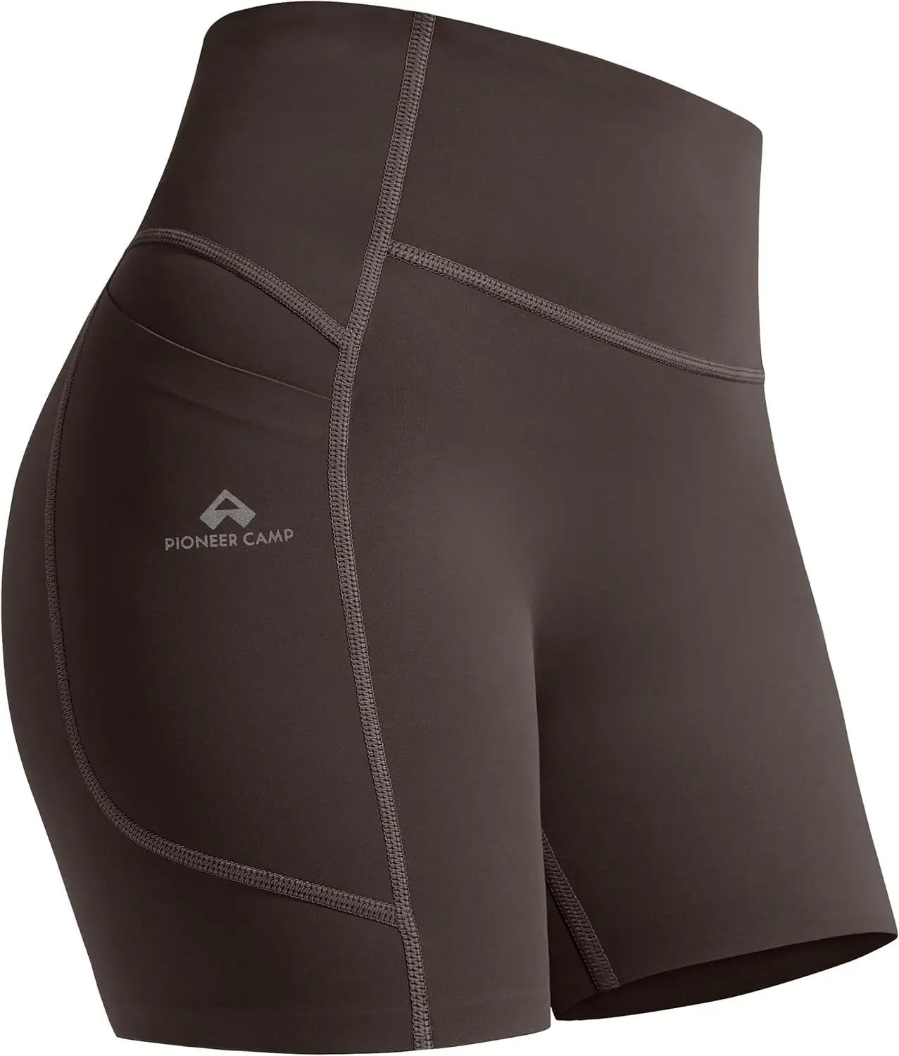 Pioneer Camp 5"/8" Biker Shorts for Women Seamless Tummy Control No Front Seam Yoga Workout Athletic Shorts with Pocket