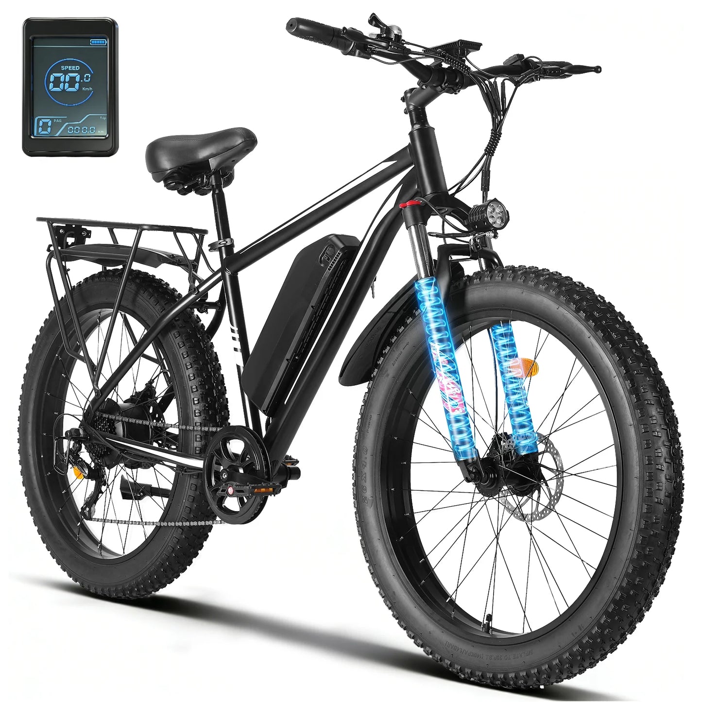 Electric Dirt Bike for Adults 1500W Motor Electric Motorcycle Black 31 MPH High-Speed E-bike Battery 48V 15AH Off-Road E Bike