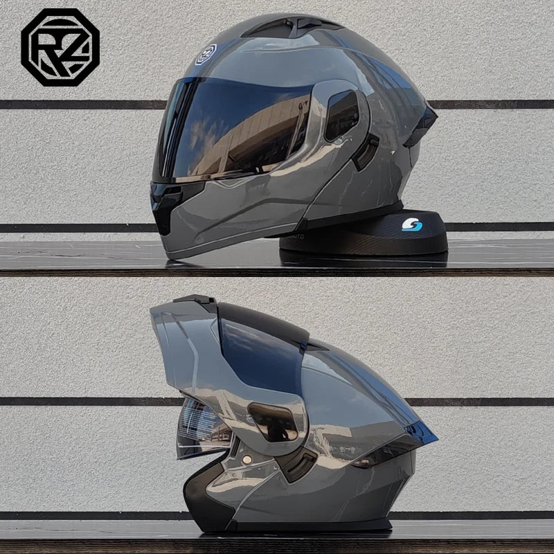 ORZ Personalised Motorcycle Full Face Helmet Men Women Fashion Dual Lens Helmets Motocross Racing Modular Flip Up Casco Moto