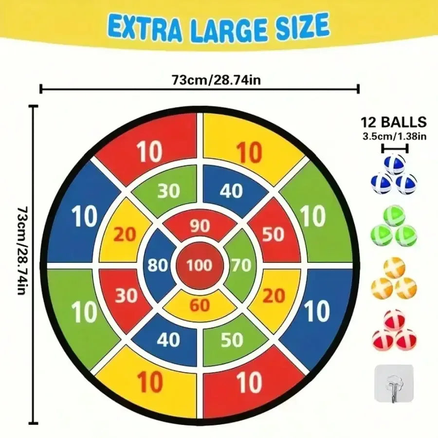 2026 29" Large Dart Board For Kids, Kids Dart Board With Sticky Balls, Boys ToyS,Indoor/SportOutdoor Fun Party Play Game Toys, Birthday Gifts For 3 4 5 6 7 8 9 10 1112 YearOldBoys Girls