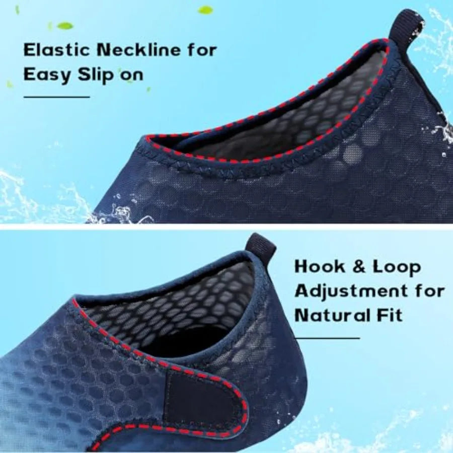 Scurtain Barefoot Water Shoes for Women Men Beach Swim Aqua Socks Summer Quick-Dry Sandals Slippers