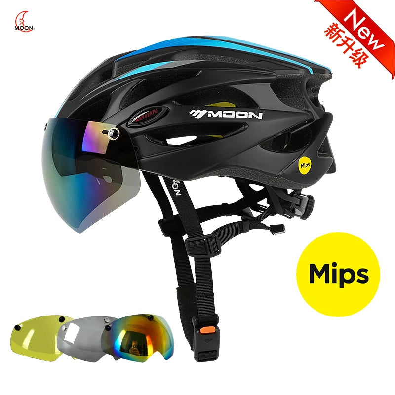 MOON Bike Helmet with Mips System Mountain Cycling Helmet Lightweight Impact Protection for Adult Men and Women
