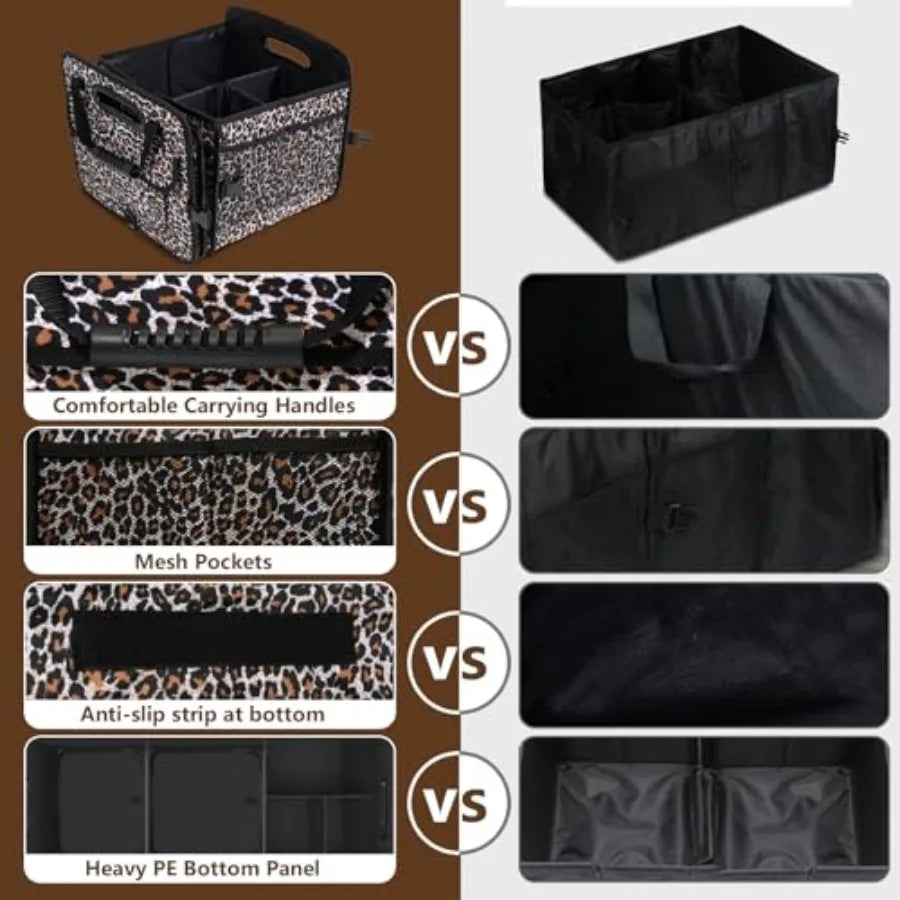 Trunk Organizer - 95L Large Capacity, Non-Slip Bottom, Waterproof, Portable Car Storage for SUV, Truck, Sedan