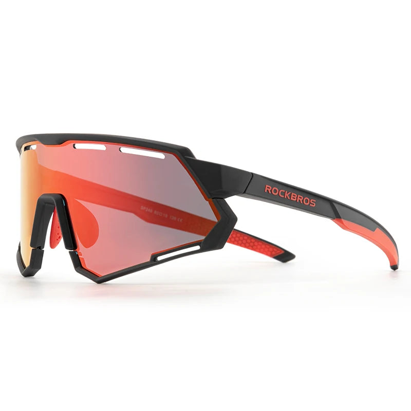 ROCKBROS Bicycle Glasses Polarized Photochromic 2 lenses Ultra-light Comfortable Bike Eyewear Non-slip TR90 Sunglasses Cycling Equipment