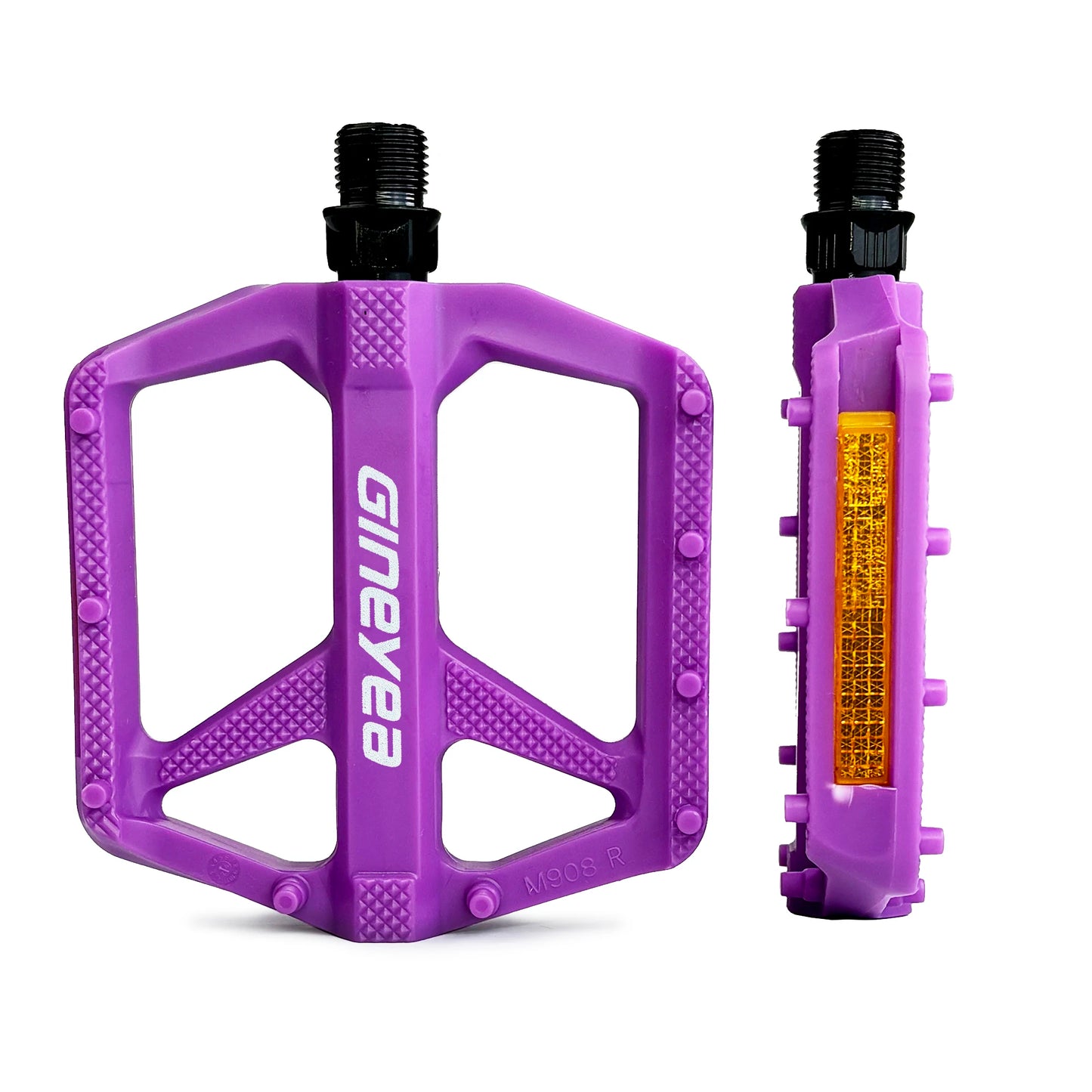 Gineyea Bike Pedals Flat, Lightweight Bearing Anti-slip Large Platform Road Bike MTB Bike Pedal Bicycle Accessories.