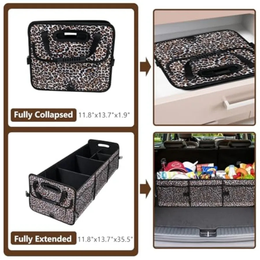 Trunk Organizer - 95L Large Capacity, Non-Slip Bottom, Waterproof, Portable Car Storage for SUV, Truck, Sedan