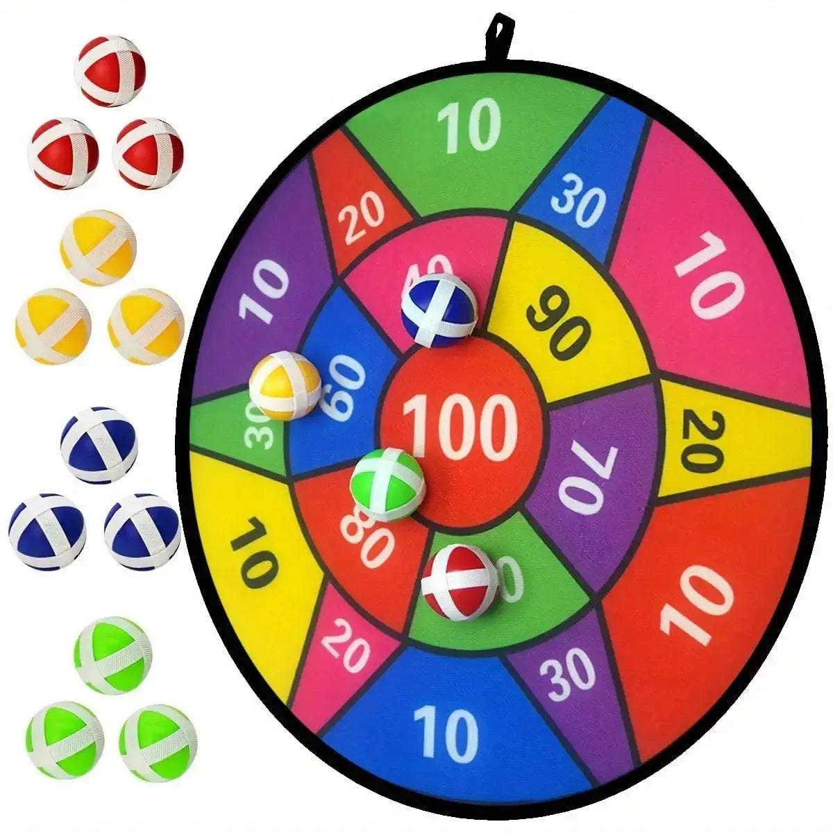 6pcs/12pcs Sticky Ball Dart Board Set, Indoor & Outdoor Toy, Parent-Child Interaction, Birthday Gift, Party Game Supplies