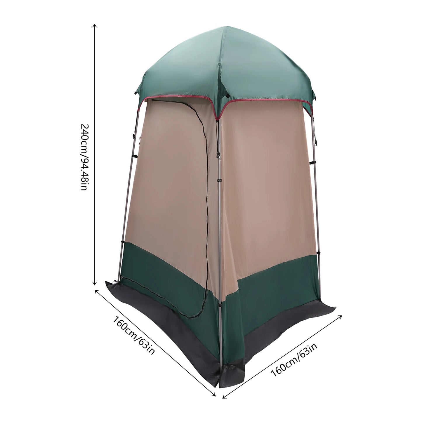 63*63*94.5 in Portable Shower Tent, Sun Protection, Waterproof, Privacy Shelter, Outdoor Camping Toilet for Camping, Hiking, Beach