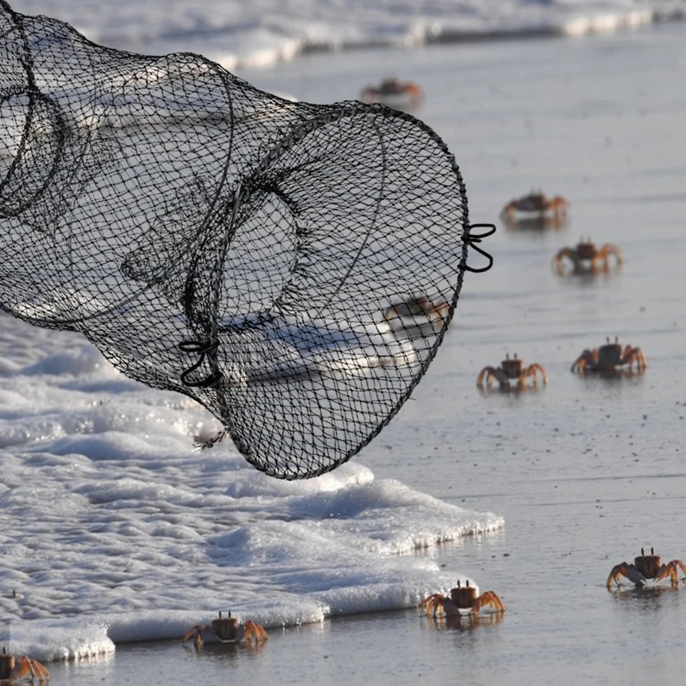 Folding Crab Trap Shrimp Fish Trap Crab Catcher Net Fishing Net Cage Telescopic Fishing Traps Net for Lobster Shrimp