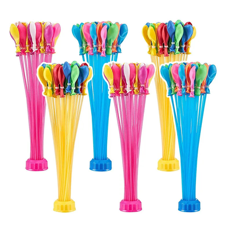 111 Pcs Quick Fill Water Balloons with Stand Easy Self-Sealing for Kids Adults, Summer Beach Pool Party Outdoor Toys