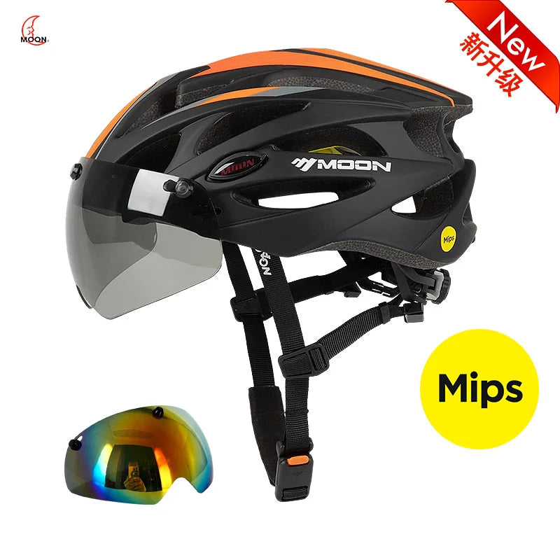 MOON Bike Helmet with Mips System Mountain Cycling Helmet Lightweight Impact Protection for Adult Men and Women
