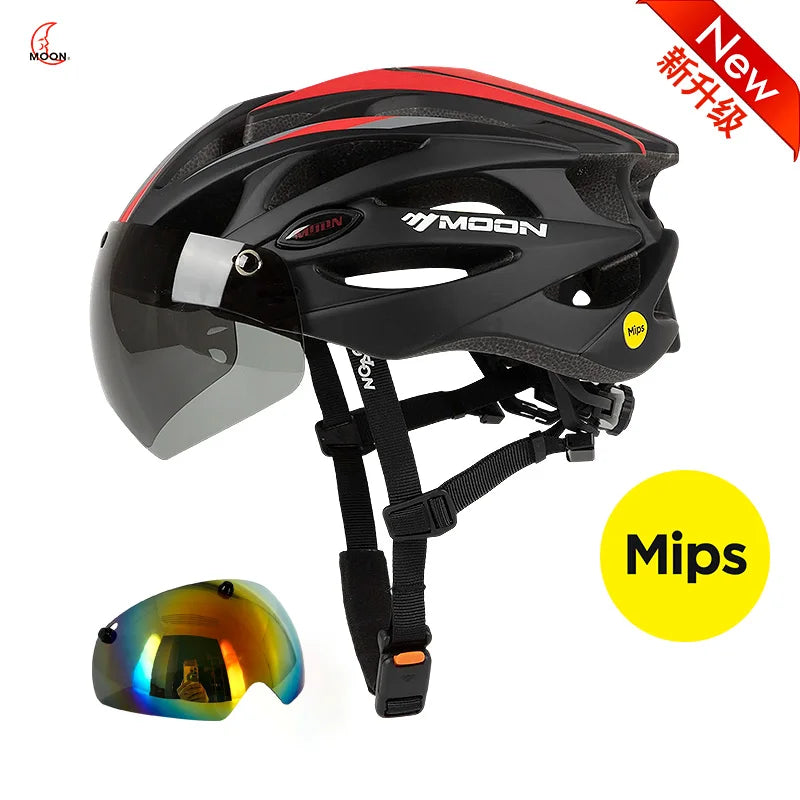 MOON Bike Helmet with Mips System Mountain Cycling Helmet Lightweight Impact Protection for Adult Men and Women