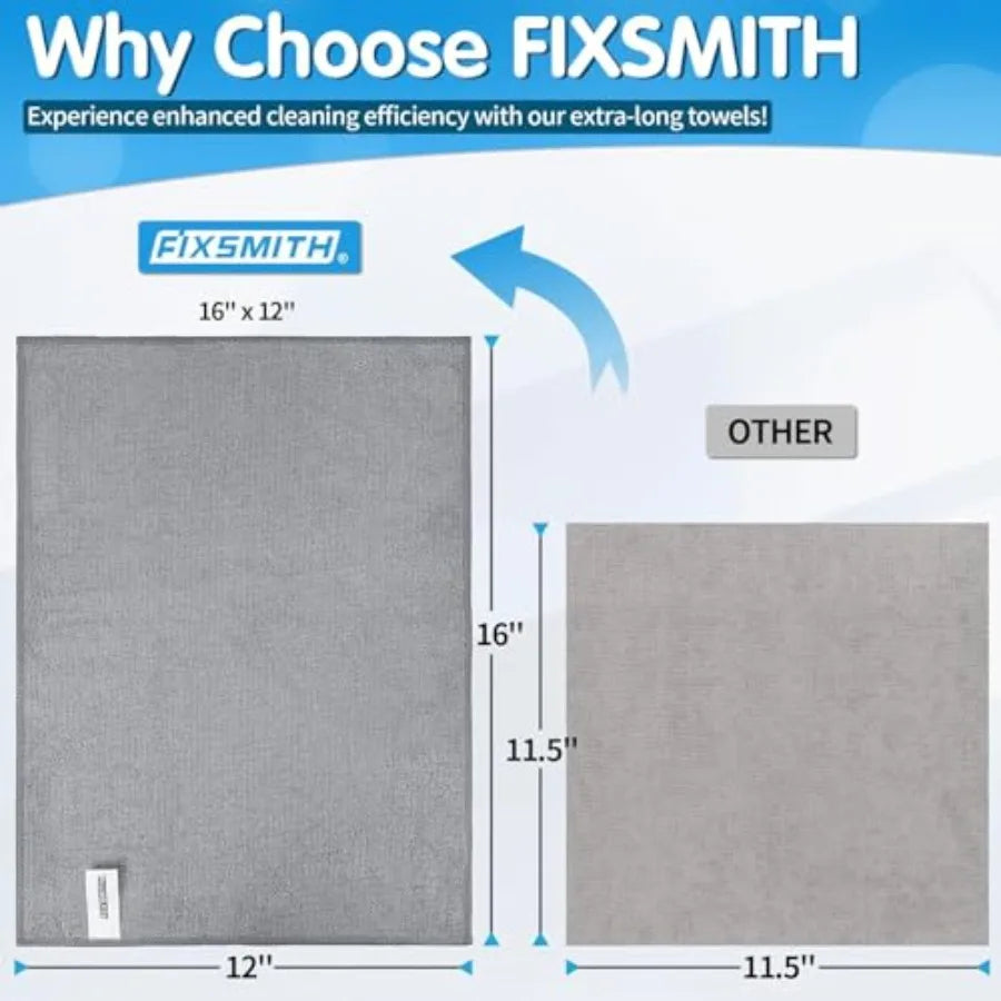 Microfiber Cleaning Cloth -Pack of 24, Highly Absorbent 16"X12"