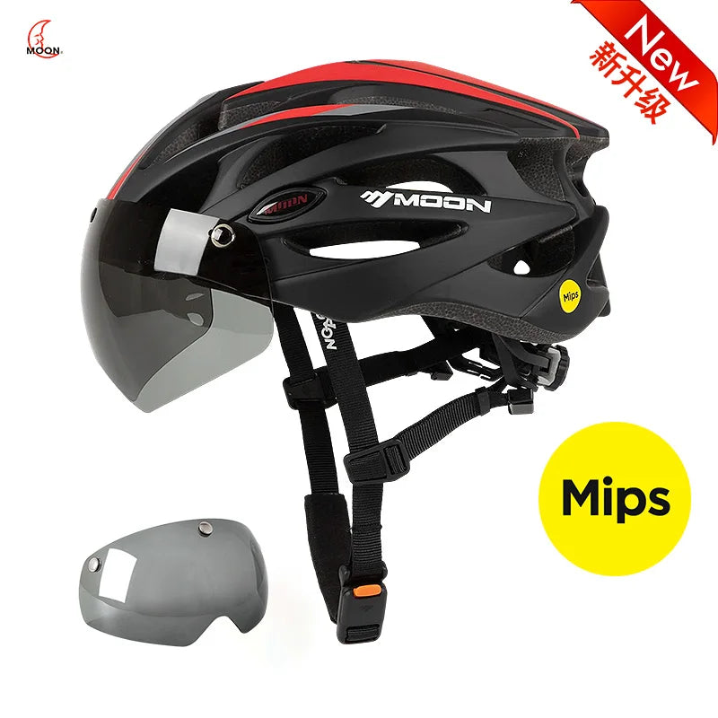MOON Bike Helmet with Mips System Mountain Cycling Helmet Lightweight Impact Protection for Adult Men and Women