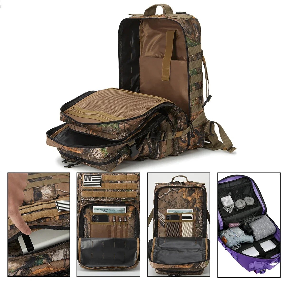 45L Hunting Large Capacity Outdoor Tactical Backpacks for men/Women 3 Days Gym Hiking Bag For Trekking Camping daypack back pack