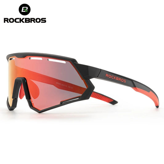 ROCKBROS Bicycle Glasses Polarized Photochromic 2 lenses Ultra-light Comfortable Bike Eyewear Non-slip TR90 Sunglasses Cycling Equipment
