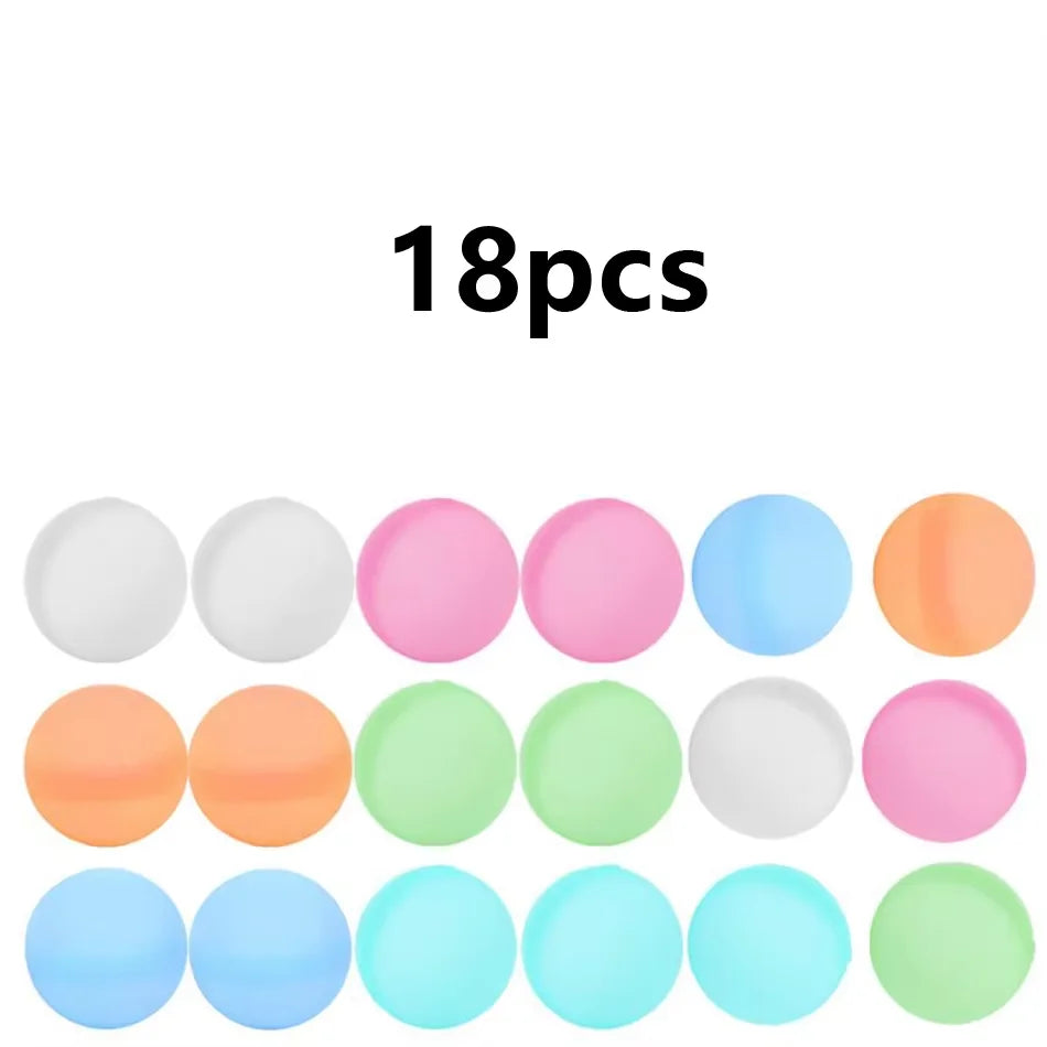 6-60PCS Reusable Silicone Water Balloons Fast Fill Auto Sealing Water Bombs Summer Outdoor Party Game Toys