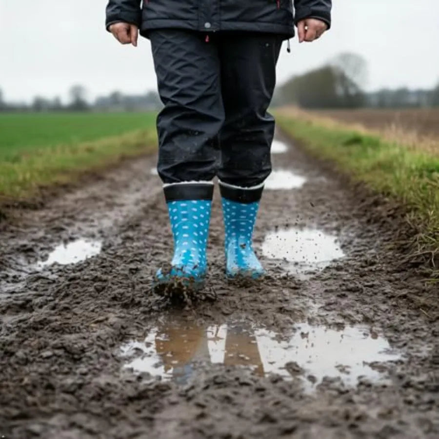 Plus Size Waterproof Rain Boots for Women - Wide Calf Design Sizes 9-14-Anti-Slip Sole