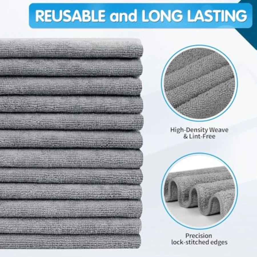 Microfiber Cleaning Cloth -Pack of 24, Highly Absorbent 16"X12"