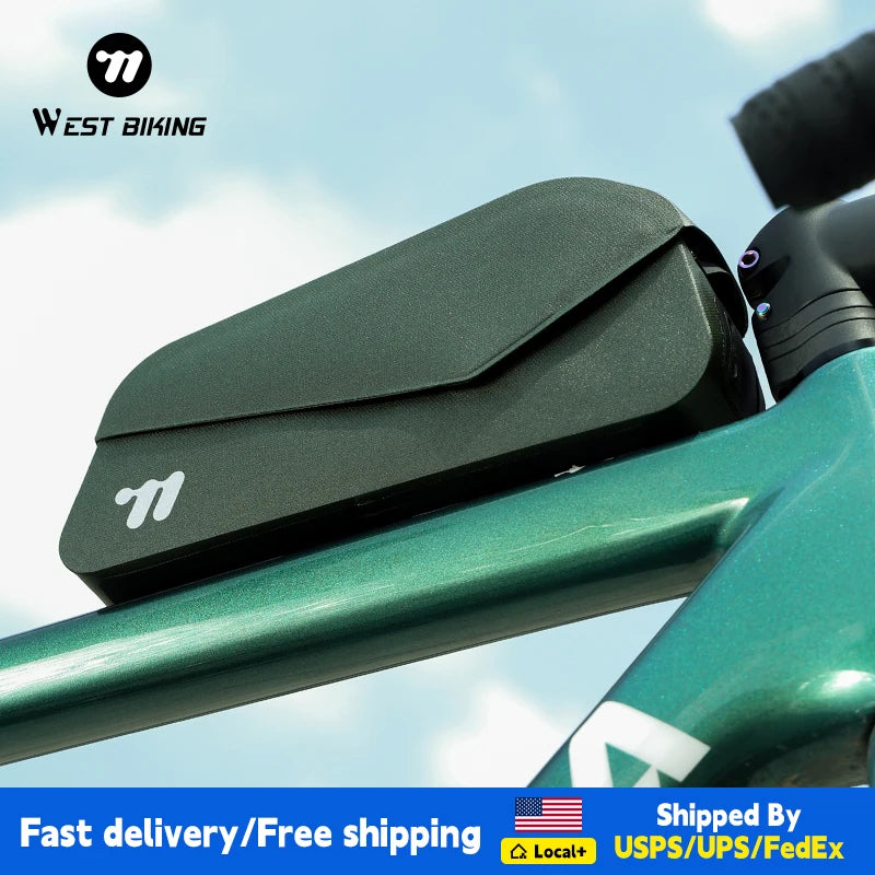 WEST BIKING Bicycle Magnetic Flip Cover Tube Bag Bicycle Tube Bag Convenient Hard Shell Waterproof MTB Road Accessories