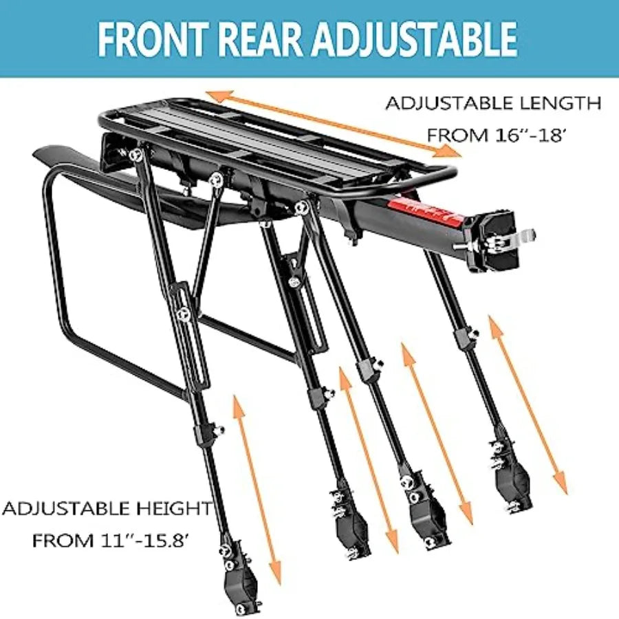 Quick Release Mountain Road Bicycle Rear Racks, Rear, 310 LB Capacity