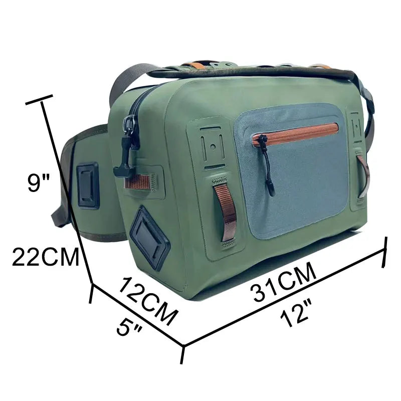 Fly Fishing Wait Hip Pack Fanny Tackle Storage Bag Cross Body Sling Versatile Waterproof Dry Bag for Canoeing Surfing Kayking