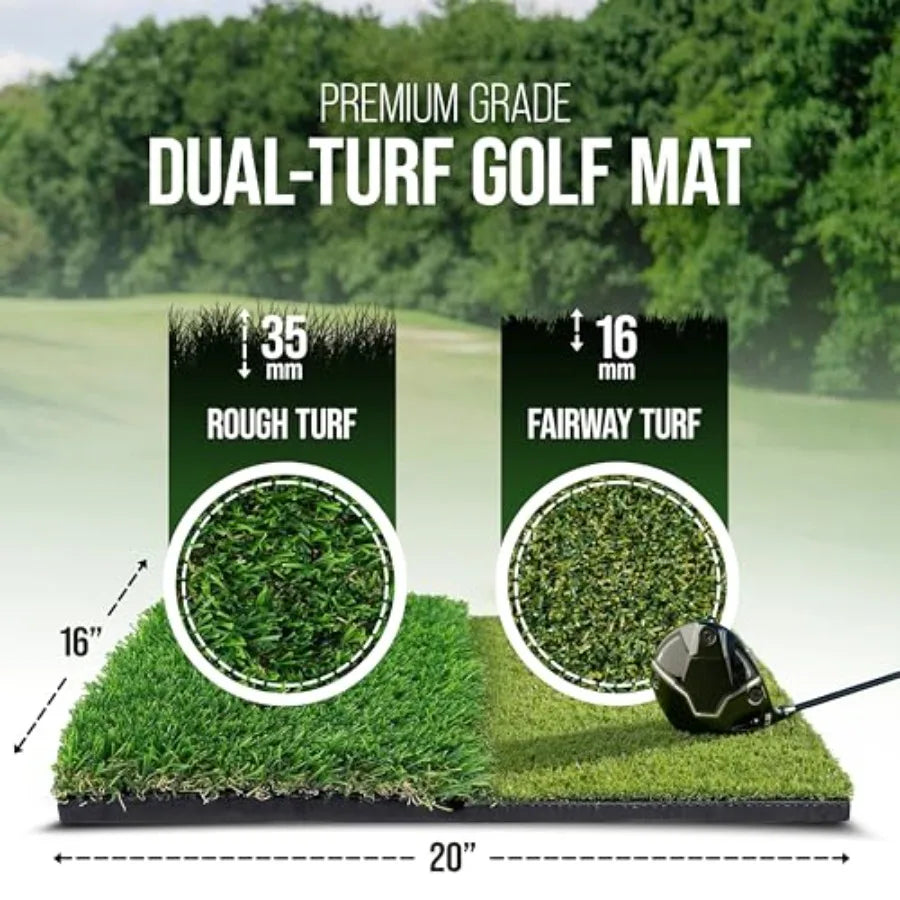 Golf Net 10x7 ft Practice Net for Backyard Driving, Indoor Hitting Net with Mat, A Great Gift for Golfers