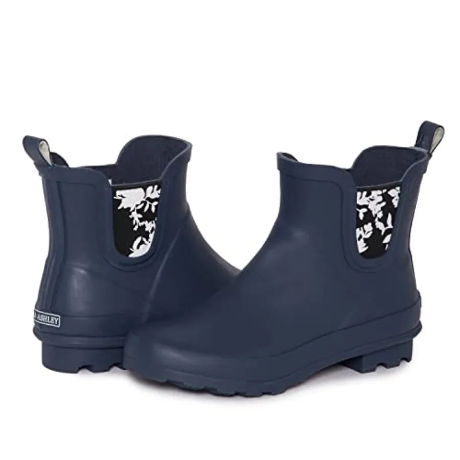 Laura Ashley Women's Waterproof Mid Cut Ankle Rain Boots