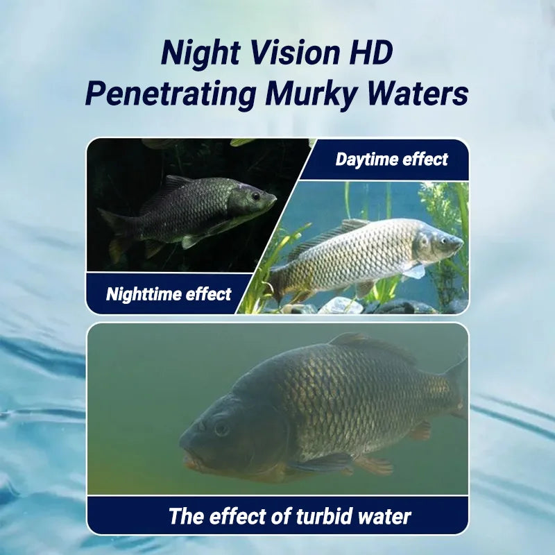 IP68 Waterproof Underwater Fishing Camera With Monitor Portable Fish Finder With Night Vision & Depth Finder HD Ice Lake Sea Boat Fishing Sonar Camera For Anglers Men