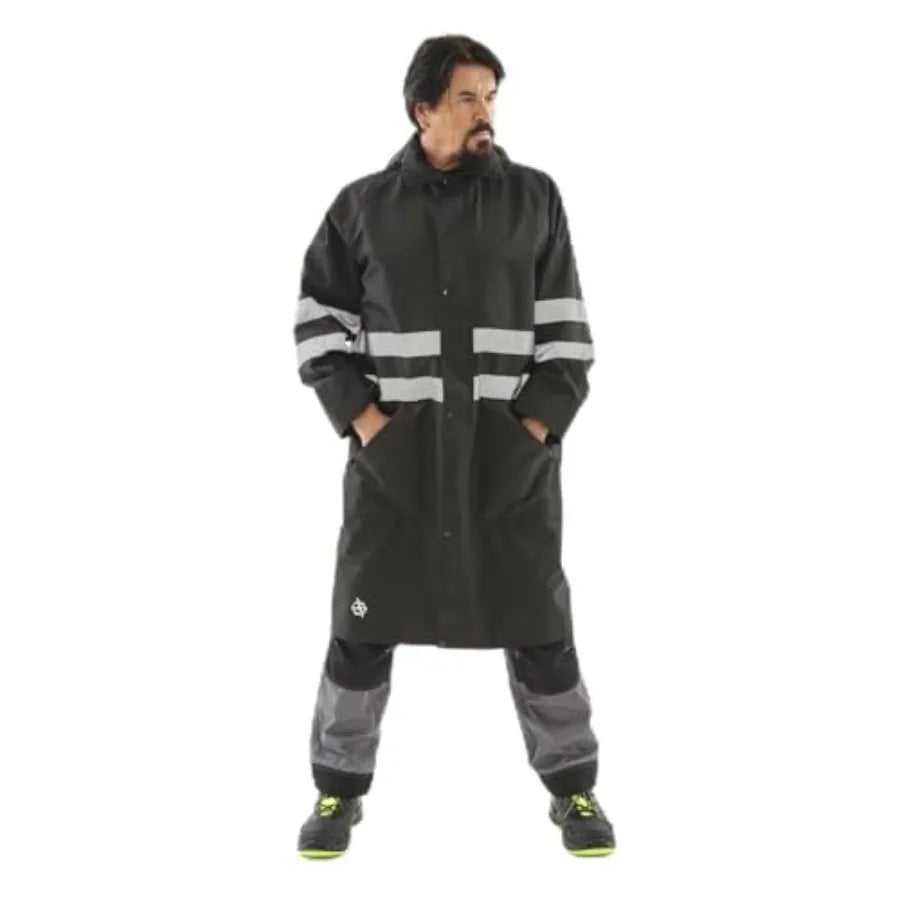 Long Hooded Waterproof Rain Jacket