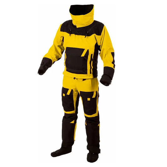 2 In 1 Waterproof Jacket and Pants Separate Dry Suits Switch/Zip DrysuitWith Latex Seal For Kayaking Canoeing Offshore Paddling