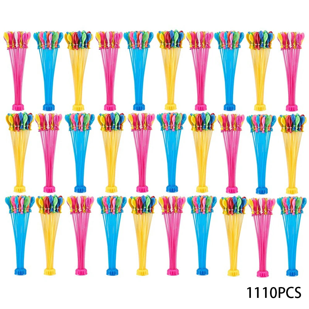 111 Pcs Quick Fill Water Balloons with Stand Easy Self-Sealing for Kids Adults, Summer Beach Pool Party Outdoor Toys